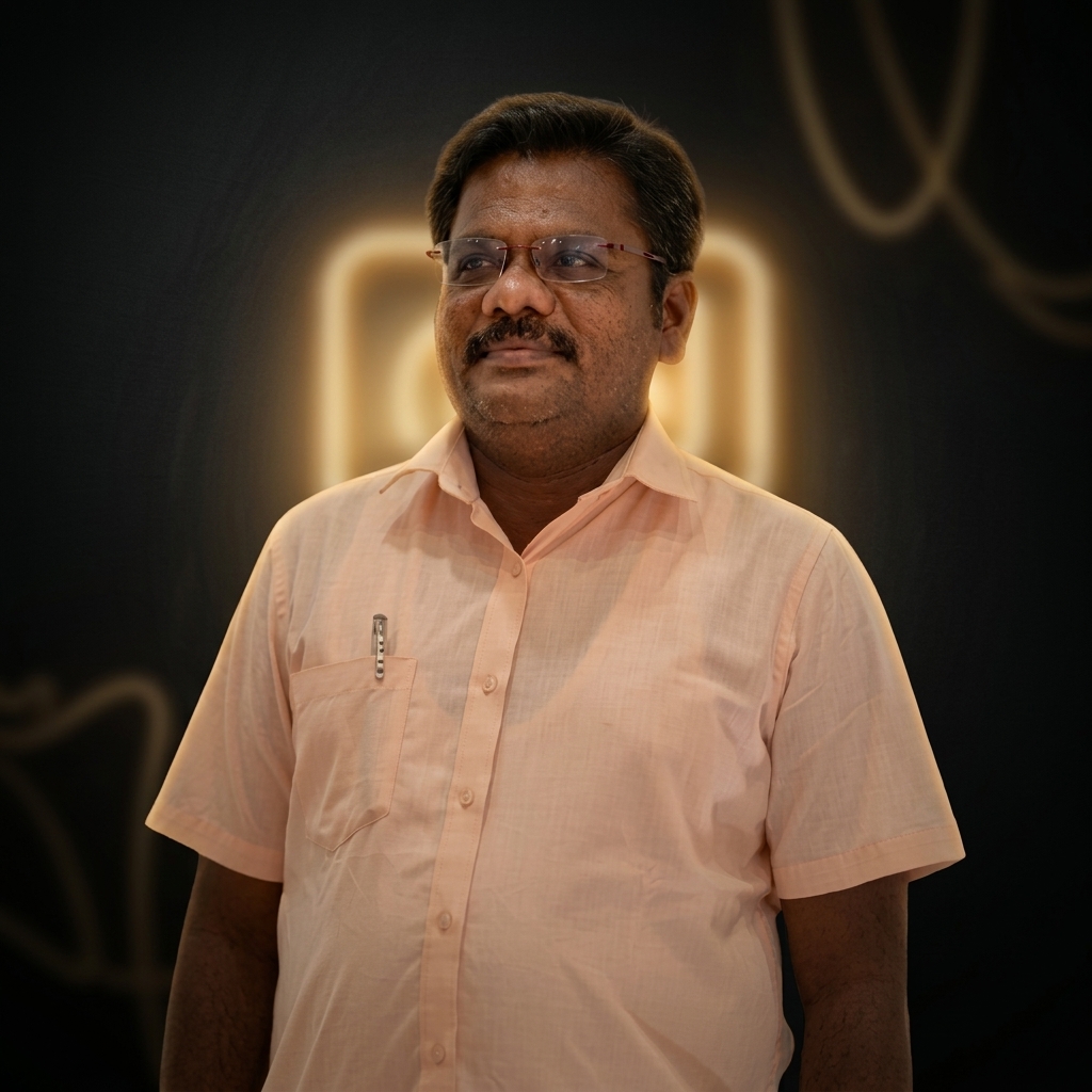 Founder of All Glow Neon Light - Arumugam